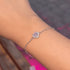 Hallmark Silver Pink Heart Minimal Bracelet