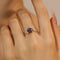 Hallmark Silver Between the Leaf Alexandrite Ring