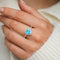 Hallmark Silver Marine Blue Heart Ring