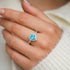 Hallmark Silver Marine Blue Heart Ring
