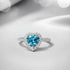 Hallmark Silver Marine Blue Heart Ring