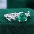Hallmark Silver Round Cut Lab Emerald Promise Ring