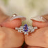 Hallmark Silver Lotus Tanzanite Ring