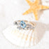 Hallmark Silver Azure Tide Blue Topaz Ring