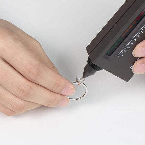 1.2 Carat Moissanite Diamond Glow Heart 925 Silver Ring for women - Free Size