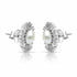925 Silver Pearl Elegant Tops Earring With Rectangle AD