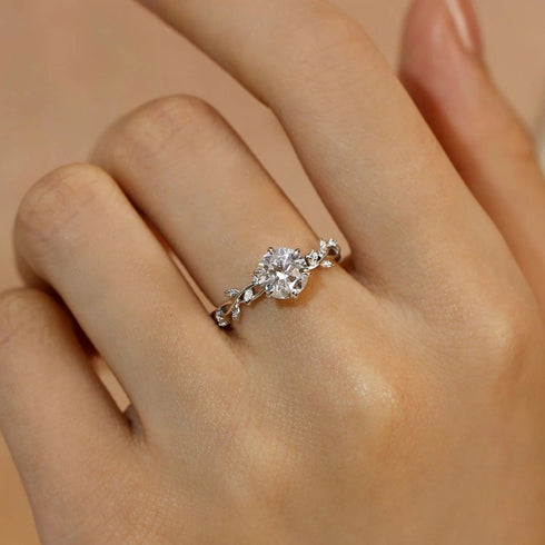 Hallmark Silver Nature Love Round Cut Ad Ring