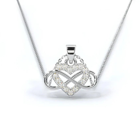 Hallmark Silver Infinity Heart Propose Ring And Pendant Set