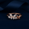 Hallmark Silver "Rose Gold Butterfly Diamond Ring