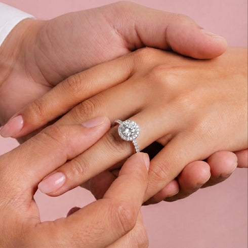 Zarkan American Diamond Round Rays 925 Silver Ring