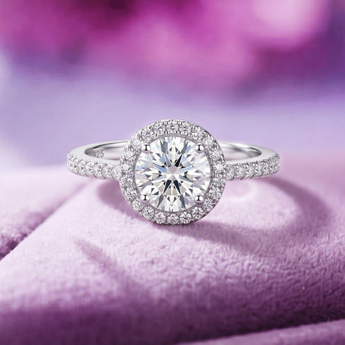 Zarkan American Diamond Round Rays 925 Silver Ring