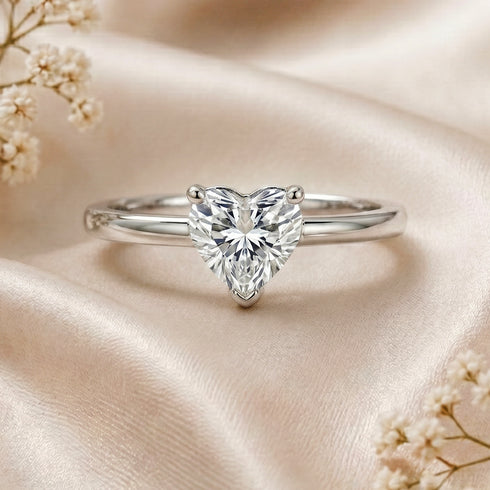 Zarkan Diamond Cut Heart 925 Sterling Silver RIng