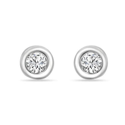 Zarkan 925 Silver Circular Diamond Jewelry Set With Box Chain