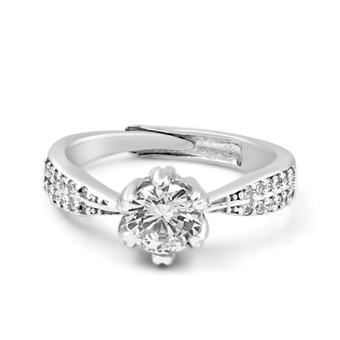 Zarkan Silver Solitaire Propose Ring