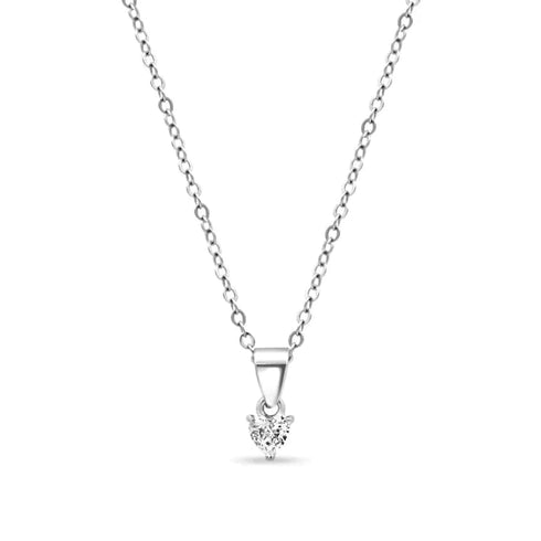 Zarkan Solitaire Romantic Heart Shaped Necklace