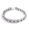 Zarkan 925 Silver Dark Pink Royal Bracelet