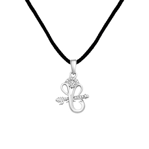 Zarkan 925 Silver Flute Ganesha Pendant