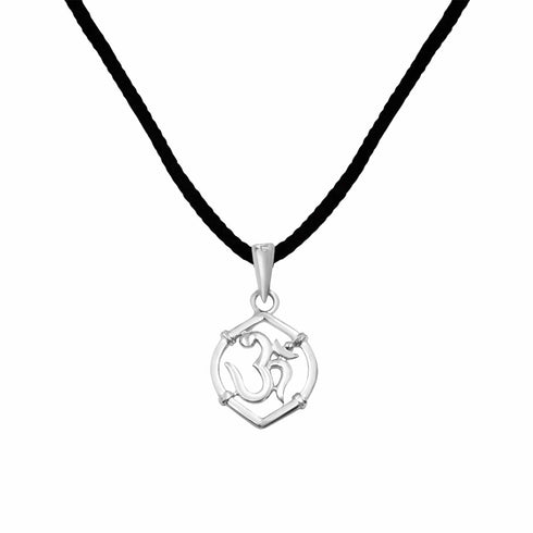 Zarkan 925 Silver Minimal OM Pendant