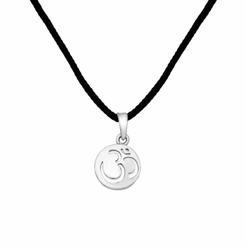 Zarkan 925 Silver Circle OM Pendant