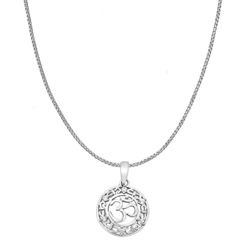 Zarkan 925 Silver OM Pendant with Chain