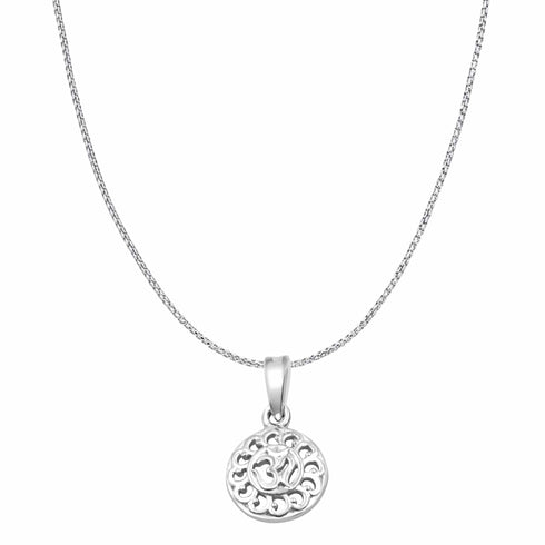 Zarkan 925 Silver OM Pendant With Chain