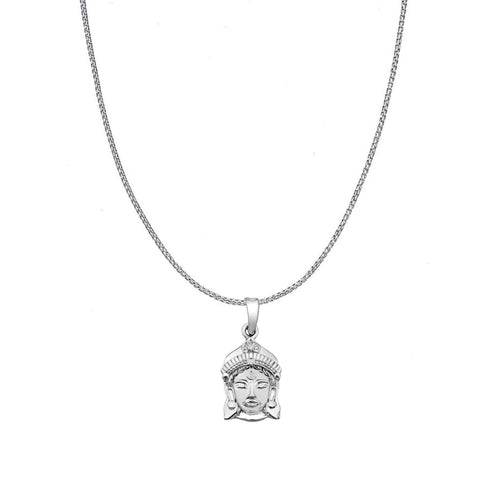 Zarkan 925 Silver Mata Rani God Pendant With Chain