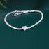 Hallmark Silver Heart Shape White Tennis Bracelet