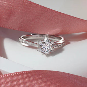 Hallmarked Silver Sparkle Of Love Ring