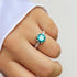Hallmark Silver Frozen Blue Ring