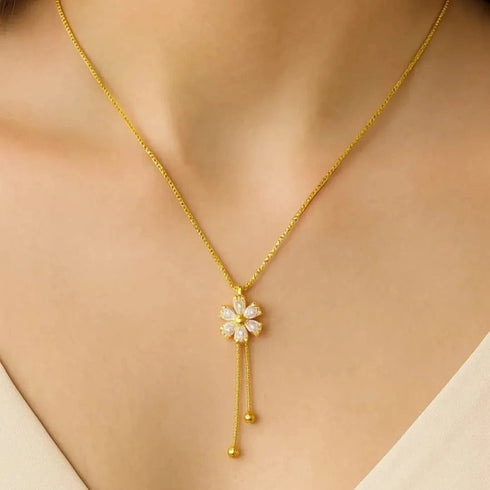 Hallmark Silver Sunflower Gold Plated Pendant