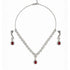 Hallmark Silver The Focused Red Necklace Set