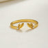 Hallmark Silver Angel Wings Minimal Gold Plated Ring
