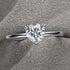 1.2 Carat Moissanite Diamond Glow Heart 925 Silver Ring for women - Free Size