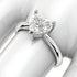 1.2 Carat Moissanite Diamond Glow Heart 925 Silver Ring for women - Free Size