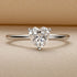 1.2 Carat Moissanite Diamond Glow Heart 925 Silver Ring for women - Free Size
