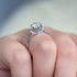 Zarkan 925 Silver Premier Solitaire American Diamond Ring
