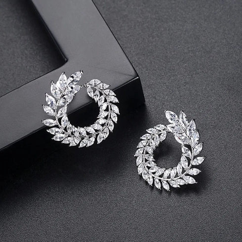 Zarkan 925 Silver American Diamond Earrings