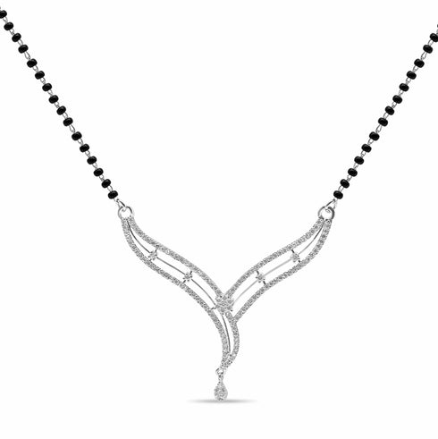 Zarkan 925 Silver Crown Mangalsutra