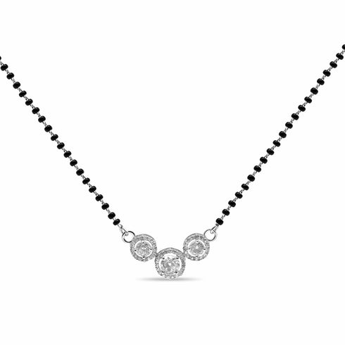 Zarkan 925 Silver Triple Link Mangalsutra