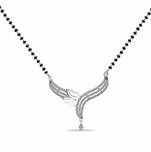 Zarkan 925 Silver Butterfly Mangalsutra