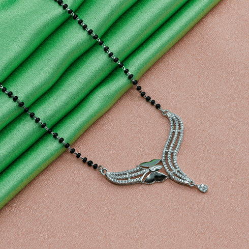 Zarkan 925 Silver Butterfly Mangalsutra