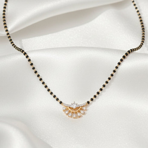 Hallmark Silver Anvika Gold Plated Mangalsutra
