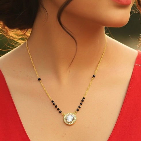 Hallmark Silver Gold Plated Mangalsutra Inspired By Kiara Advani