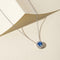 Hallmark Silver Minimal Blue Zircon Pendant