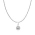 Zarkan 925 Silver American Diamond Solitaire Pendant Set