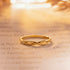 Hallmark Silver Twist Minimal Gold Plated Ring