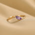 Hallmark Silver Leaf Grace Sterling Gold Plated Ring