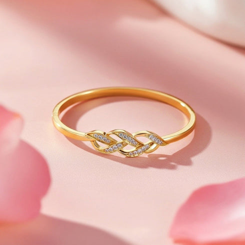 Hallmark Silver Love Band Gold Plated Ring