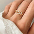Hallmark Silver Love Band Gold Plated Ring