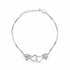 Zarkan 925 Silver Double Heart Butterfly Bracelet